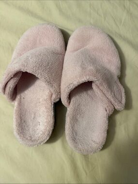 Vionic Plush Slip-On Slide Slippers — Light Pink